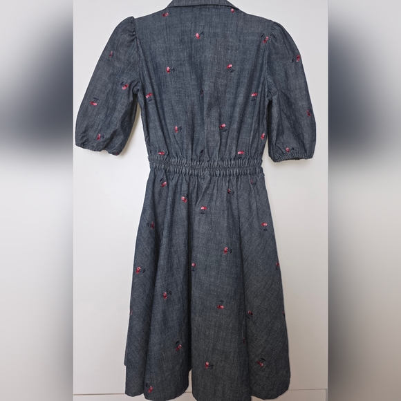 Kate Spade Denim Cherry Dress Sz M ( By Measurements ) - Picture 2 of 9